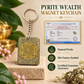 Pyrite Wealth Money Magnet Keychain with Laxmi Yantra – Crystal Keyring for Everyday Use & Spiritual Gifting