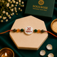 Money Magnet Sagittarius Rakhi – Green Jade, Citrine, Pyrite & Mother of Pearl Zodiac Rakhi for Prosperity, Wisdom & Positive Energy