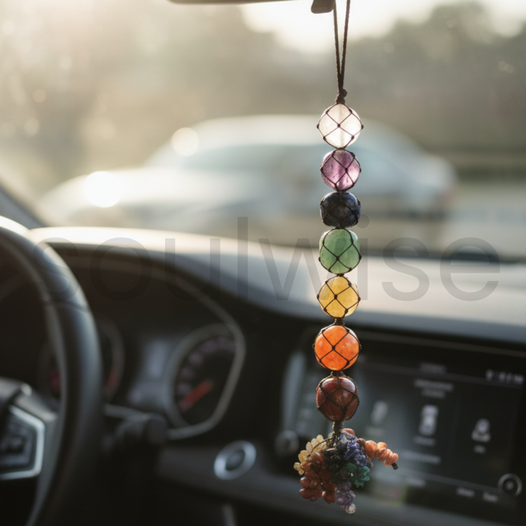 7 Chakra Gemstone Tassel Hanging – Natural Healing Crystals for Positive Energy, Meditation, Yoga, and Home Décor – Handmade Spiritual Wall Hanging Ornament