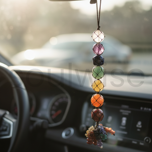 7 Chakra Gemstone Tassel Hanging – Natural Healing Crystals for Positive Energy, Meditation, Yoga, and Home Décor – Handmade Spiritual Wall Hanging Ornament