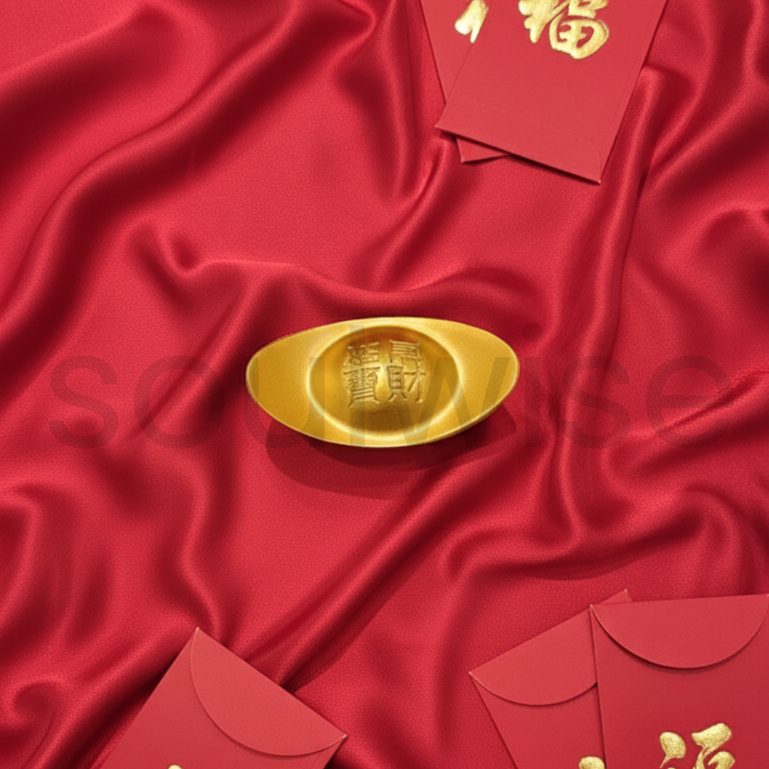 Golden Ingot (Yuanbao) – Feng Shui Wealth Charm for Prosperity & Good Fortune
