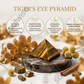 Natural Tiger Eye Crystal Pyramid – Gemstone Energy Pyramid for Focus, Confidence & Spiritual Décor