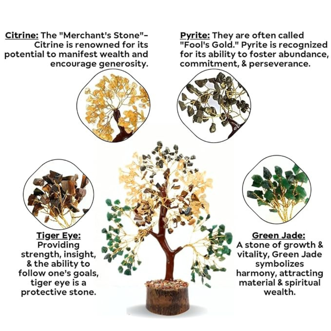Money Magnet Tree – 8 Inch Crystal Wealth Tree
