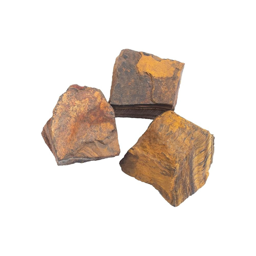 Tiger Eye Raw Natural Stone – Unpolished Healing Crystal for Confidence, Protection & Success | Grounding Solar Plexus Energy Stone (50g)