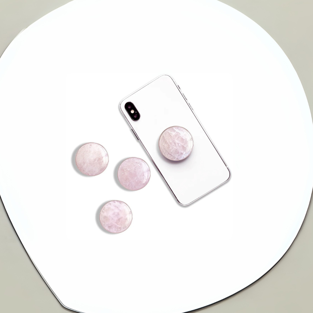 Rose Quartz Mobile Pop Socket