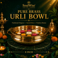 Pure Brass Urli Bowl – Traditional Decorative Water Bowl for Floating Flowers, Diyas, Spiritual Décor & Festive Home Decoration (8 Inch)