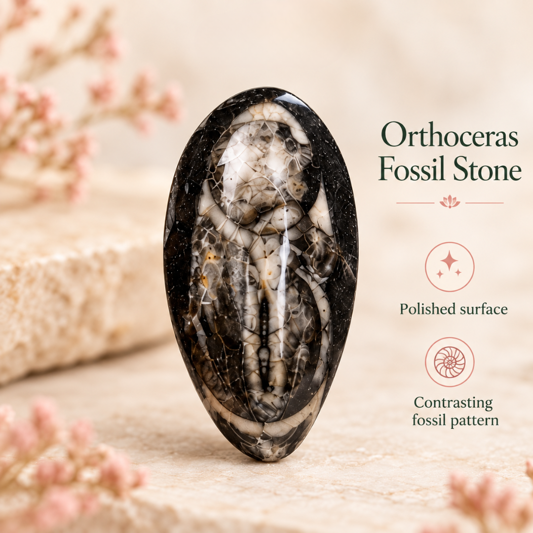 Orthoceras Fossil Stone 1 Inch – Fossil Collectible for Home Décor, Desk Display & Nature-Inspired Gifting