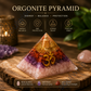 Rose Quartz, Amethyst & Red Jasper Orgonite Pyramid – Handmade Crystal Energy Pyramid for Harmony, Balance & Spiritual Décor