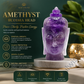 Natural Amethyst Buddha Head Statue | Crystal Buddha for Peace, Wisdom, Meditation & Spiritual Healing | Home & Office Decor