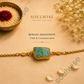 Rough Amazonite Rakhi Cum Bracelet – Natural Crystal Rakhi Bracelet for Emotional Balance, Communication & Positive Energy