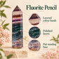 Natural Fluorite Crystal Pencil – Healing Gemstone Point for Mental Clarity, Focus, Concentration, Emotional Balance, Reiki, Meditation, Chakra Balancing & Positive Energy
