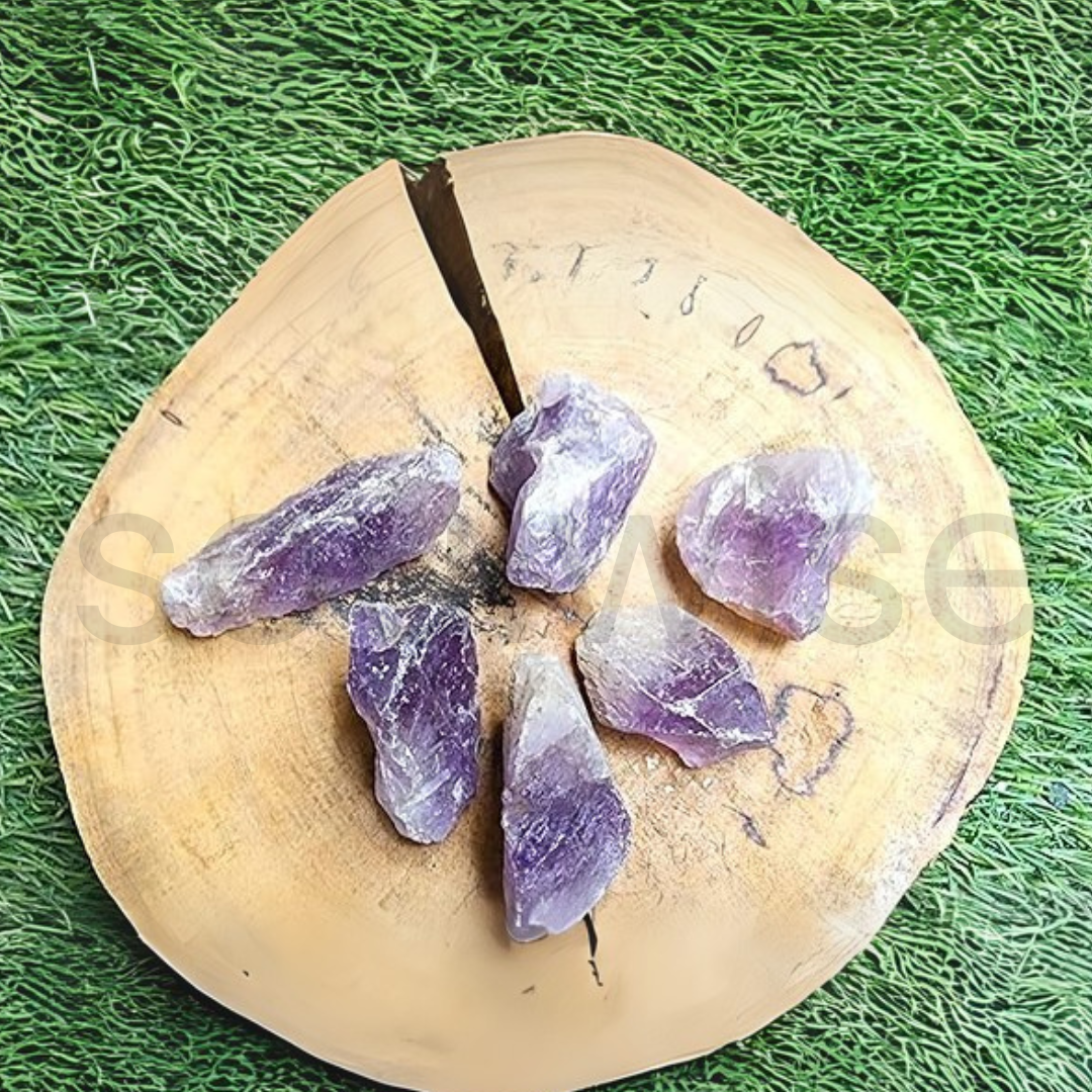 Soulwise Amethyst Natural Crystal Healing Stone – Raw Rough Unpolished Gemstone for Reiki, Meditation, Chakra Balancing & Energy Cleansing – Spiritual Crystal for Home Décor (300 g)