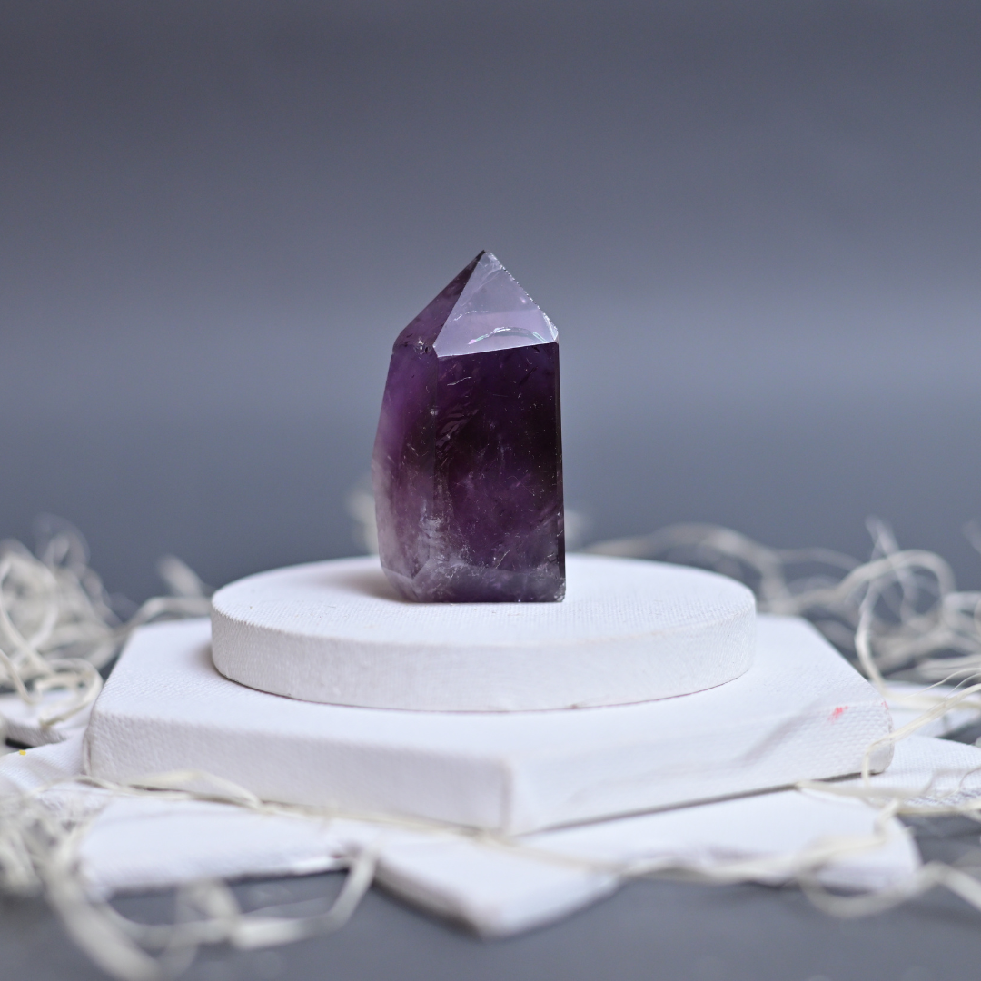 Amethyst Crystal Natual Polished Point