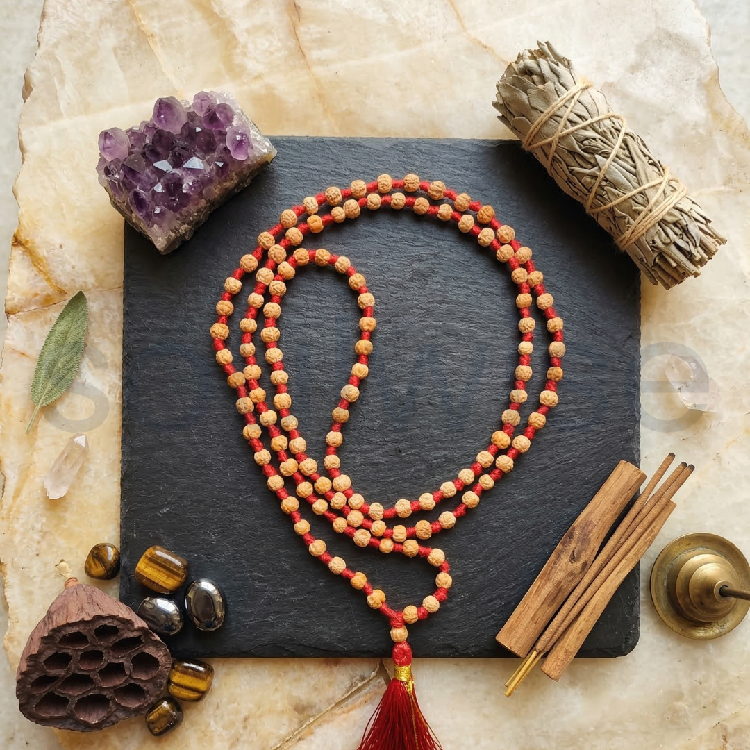 2mm Rudrani mala (108 Beads)for meditation and concentration.