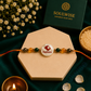 Money Magnet Capricorn Rakhi – Green Jade, Citrine, Pyrite & Mother of Pearl Zodiac Rakhi for Prosperity, Success & Positive Energy