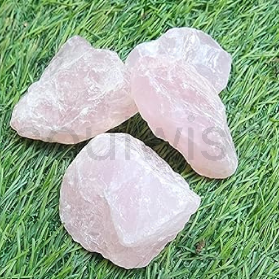 Soulwise Rose Quartz Natural Crystal Healing/Rough Raw Stone, Reiki Stones Healing, Aura cleaning, enhance Positive energy (800 g)