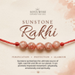 Sunstone 5 Beads Rakhi – Natural Crystal Rakhi for Confidence, Positivity, Success & Personal Empowerment