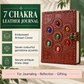 7 Chakra Crystal Manifestation Journal – Leather Bound 8" × 6" Notebook for Gratitude, Goal Setting & Daily Reflection