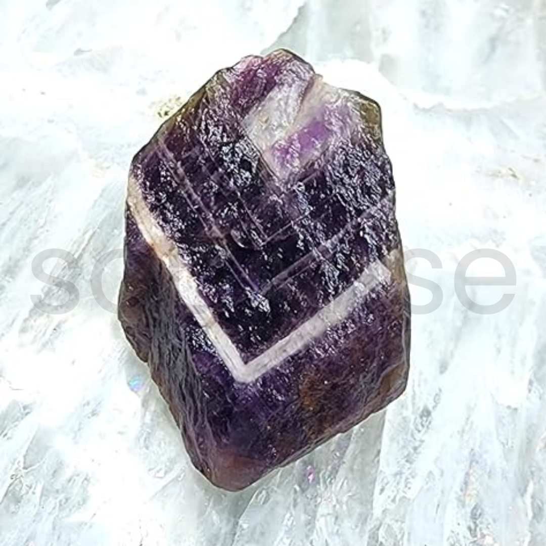 Chevron Amethyst Crystal Healing Stone – Natural Rough Raw Gemstone for Reiki, Chakra Balancing, Energy Cleansing & Meditation – Unpolished Chevron Amethyst (800g)