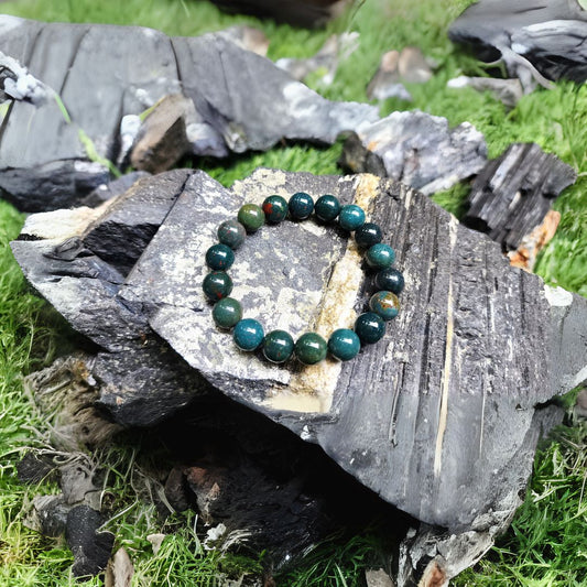 Bloodstone Healing Crystal Bracelet For Balance, Harmony & Positive Energy