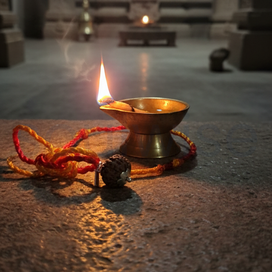 7 Mukhi Rudraksha Silver-Plated Pendant – Certified Bead for Wealth, Success & Positive Energy