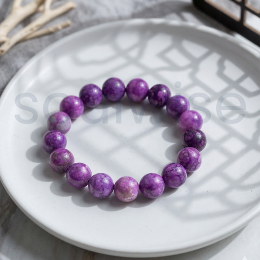 Sugilite Round Bead 10mm ,Healing Balance Meditation Bracelet