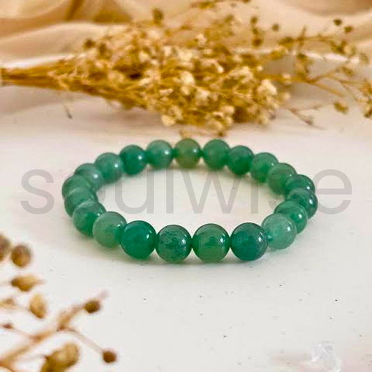 Green Aventurine Bracelet – 10mm Natural Healing Stone Beads for Prosperity, Emotional Healing & Positive Energy