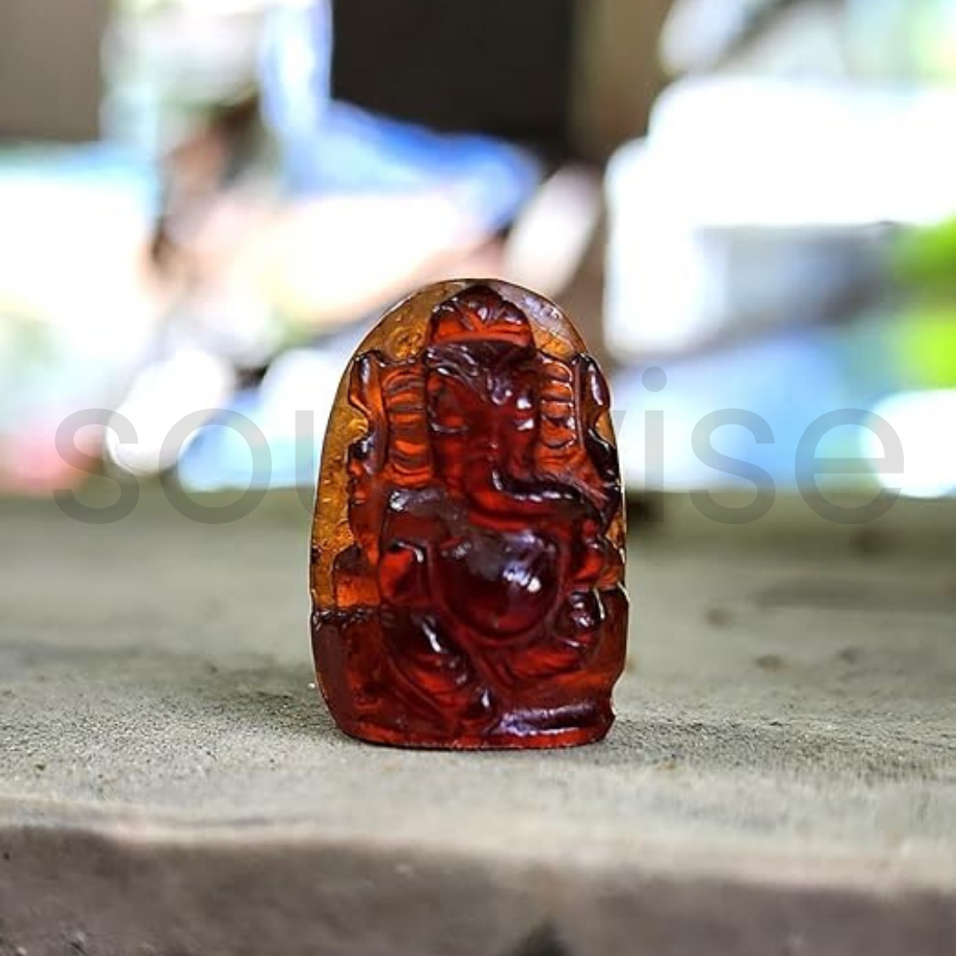 Soulwise Gomedh Ganesha, Hessonite Garnet Ganesha 23 carats