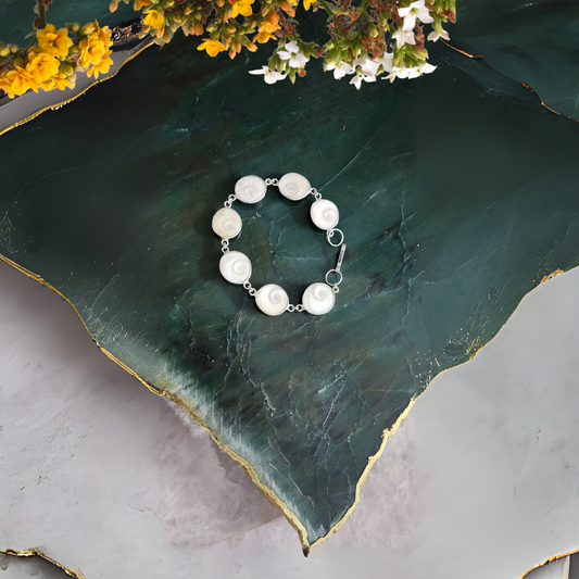 Gomti Chakra Spiral Link Bracelet