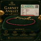 Natural Garnet Anklet – Healing Crystal Anklet for Passion, Confidence, Strength & Positive Energy | Adjustable Gemstone Jewelry for Women