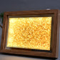 Citrine Crystal Art, framed with light