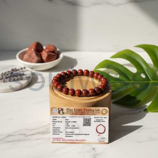 Red Jasper Bracelet 8mm – Natural Healing Crystal Beads for Stability, Courage & Emotional Balance | Grounding Stone | Unisex