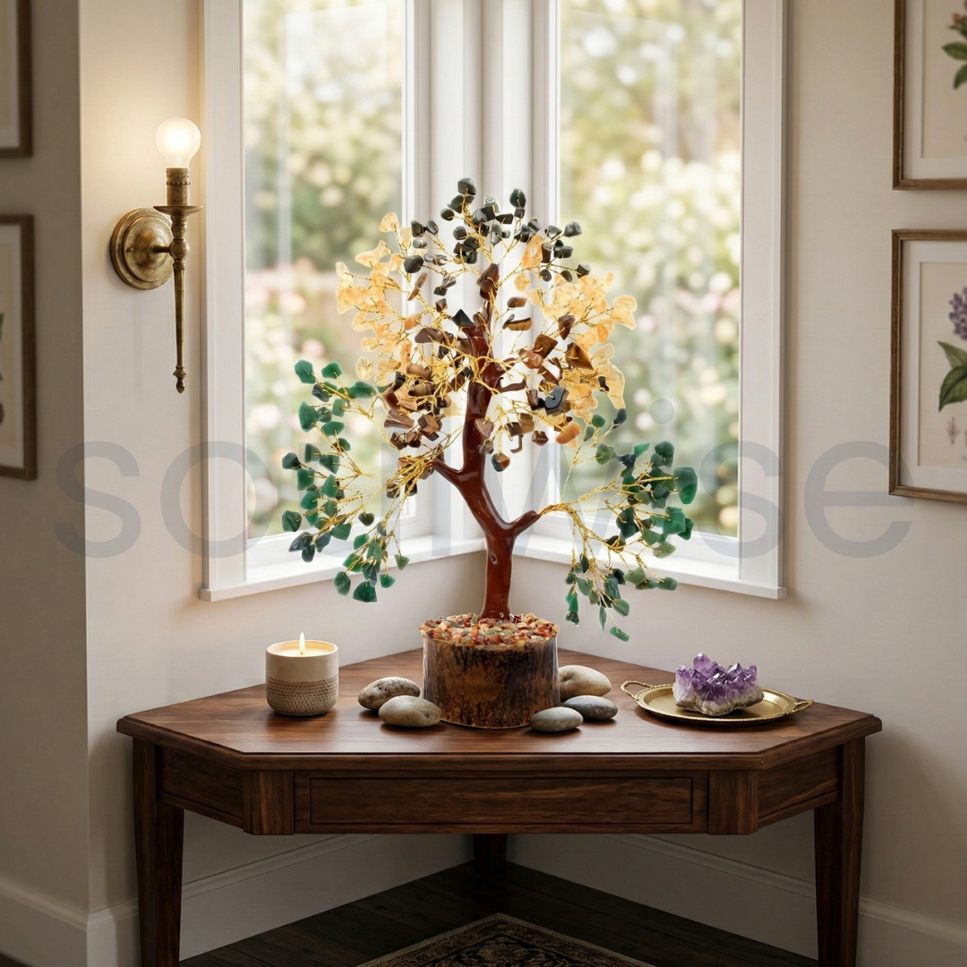 Money Magnet Tree – 8 Inch Crystal Wealth Tree