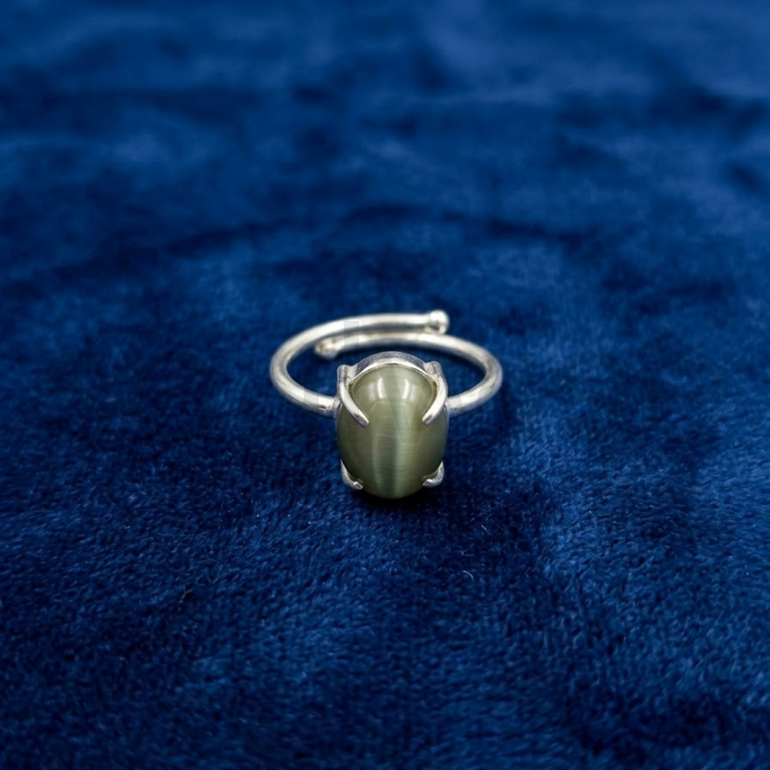 Natural Cat’s Eye (Lahsuniya) Ring – Protection & Prosperity Stone for Men & Women