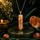 Natural Sunstone Spiral Crystal Pendant – Healing Stone Necklace for Positive Energy, Confidence, Chakra Healing & Spiritual Growth