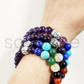 7 Chakra Healing Crystals Bracelet – Natural Amethyst Beads with Buddha Charm.