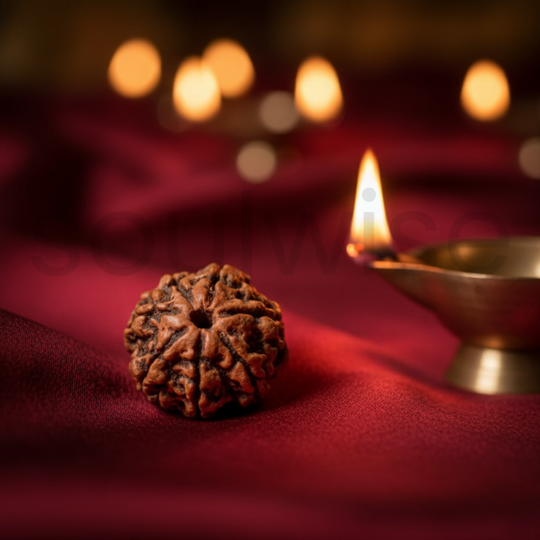 Natural 7 Mukhi Rudraksha (Nepali) – Medium Size | Seven Face Rudraksha with X-Ray Report | Energized & Ready to Wear