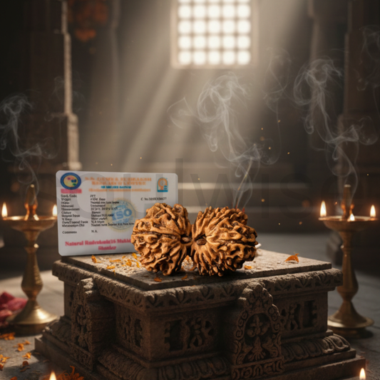 Antique 16 Mukhi Gaurishankar Rudraksha (Nepal Origin,Super Collector Size)