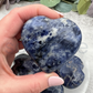 Sodalite Heart Stone Polished Natural Crystal for Meditation Calm Energy Emotional Balance Spiritual Home Décor Gift
