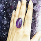 Soulwise Amethyst Ring – Adjustable Natural Crystal Healing Ring for Women & Men – Raw Amethyst Gemstone Jewelry for Energy, Balance & Style