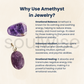Amethyst Ganesha Pendant – Hand-Carved Natural Crystal Necklace for Protection, Prosperity & Spiritual Healing – Hindu God Pendant with Adjustable Cord