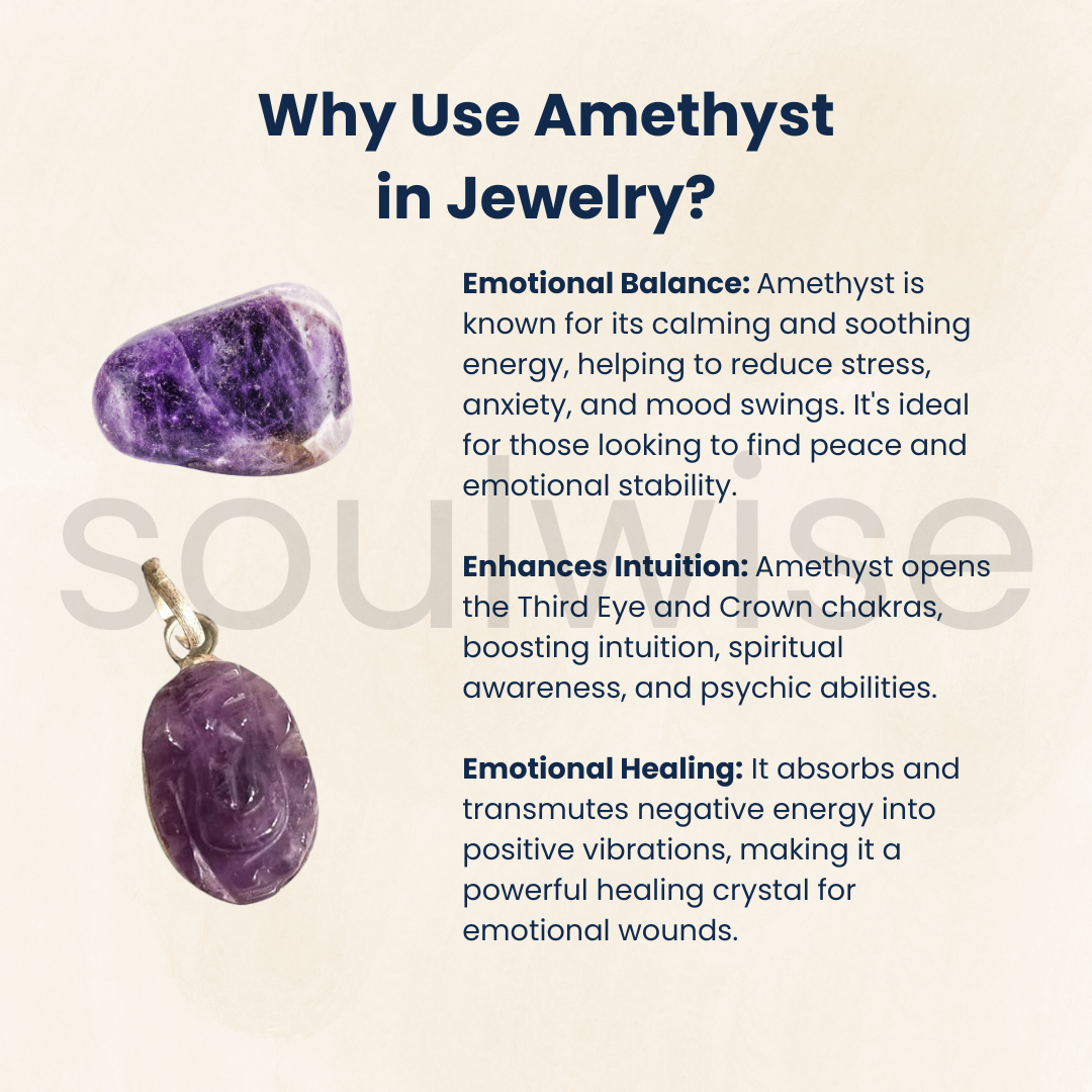 Amethyst Ganesha Pendant – Hand-Carved Natural Crystal Necklace for Protection, Prosperity & Spiritual Healing – Hindu God Pendant with Adjustable Cord