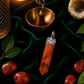 Natural Red Carnelian Pencil Pendant – Healing Crystal Necklace for Energy, Motivation, Confidence & Personal Growth