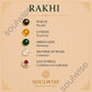 Money Magnet Leo Rakhi – Green Jade, Citrine, Pyrite & Mother of Pearl Zodiac Rakhi for Prosperity, Confidence & Positive Energy