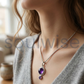 925 Silver Round Certified Amethyst Gemstone Pendant