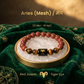 Aries (Mesh Rashi) Zodiac Bracelet – Natural Red Jasper & Tiger Eye Crystal Bracelet for Courage, Confidence & Strength