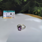 Amethyst Gemstone Certified Ring, Adjustable