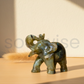 Labradorite Healing Crystal Elephant Decor – Hand-Carved Natural Gemstone Figurine | Good Luck, Protection & Prosperity | Spiritual Home & Office Decor