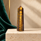 Natural Tiger Eye Crystal Pencil – Healing Gemstone Point for Protection, Confidence, Courage, Wealth, Prosperity, Reiki, Meditation, Chakra Balancing & Positive Energy