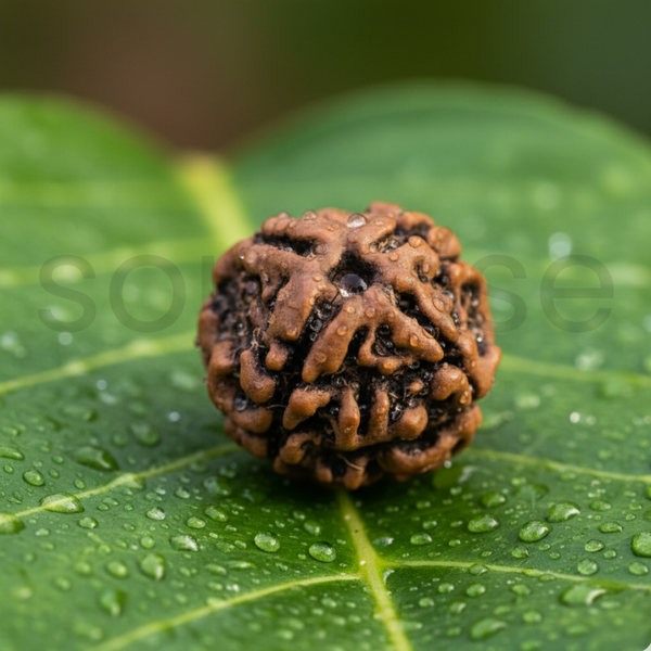 4 Mukhi Nepali Rudraksha Bead — Authentic, Spiritual Pendant / Mala Bead / Meditation Bead